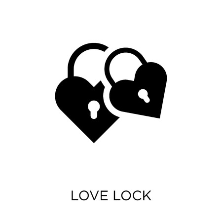 love Lock icon. love Lock symbol design from Wedding and love collection. Simple element vector illustration on white background.のイラスト素材