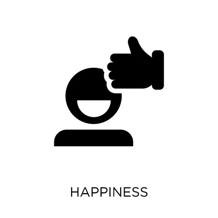 Happiness icon. Happiness symbol design from Success collection. Simple element vector illustration on white background.のイラスト素材
