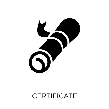Certificate icon. Certificate symbol design from Education collection.のイラスト素材