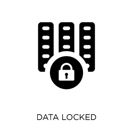 data locked  icon. data locked  symbol design from Networking collection. Simple element vector illustration on white background.のイラスト素材