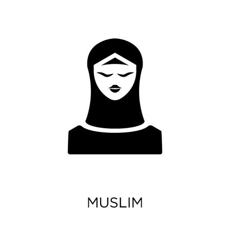 Muslim icon. Muslim symbol design from Religion collection. Simple element vector illustration on white background.のイラスト素材