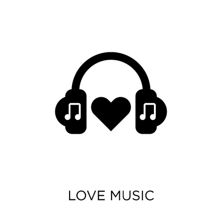 love Music icon. love Music symbol design from Wedding and love collection. Simple element vector illustration on white background.のイラスト素材