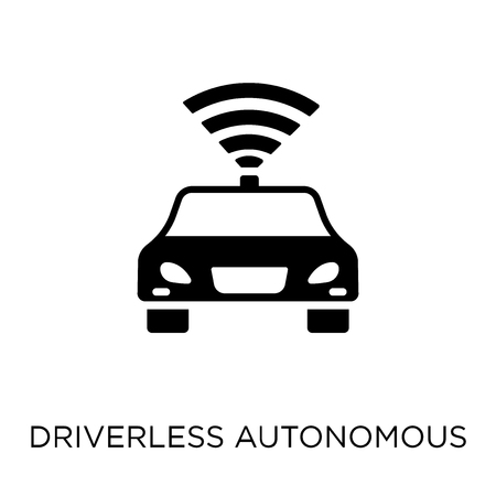 Driverless autonomous car icon. Driverless autonomous car symbol design from Future technology collection.のイラスト素材