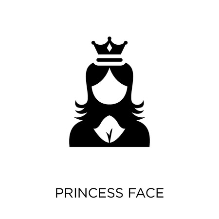 Princess face icon. Princess face symbol design from People collection. Simple element vector illustration on white background.のイラスト素材