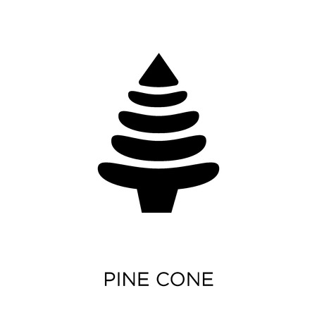 Pine cone icon. Pine cone symbol design from Christmas collection. Simple element vector illustration on white background.のイラスト素材
