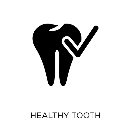 Healthy tooth icon. Healthy tooth symbol design from Dentist collection. Simple element vector illustration on white background.のイラスト素材