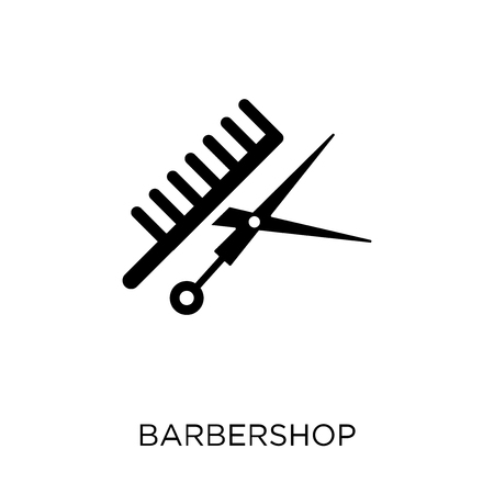 Barbershop icon and symbol design. Simple element vector illustration on white background.のイラスト素材