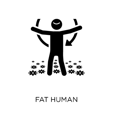 fat human icon. fat human symbol design from Feelings collection. Simple element vector illustration on white background.のイラスト素材