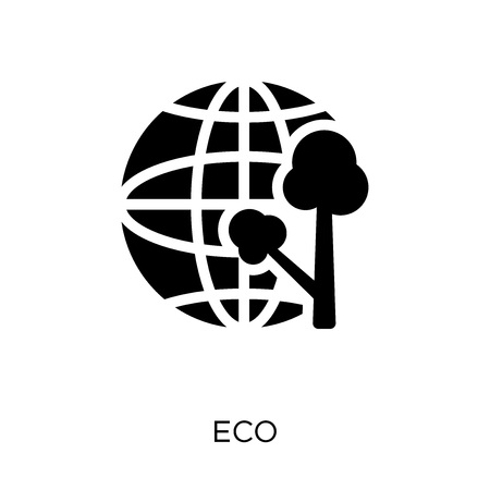Eco icon. Eco symbol design from Ecology collection. Simple element vector illustration on white background.のイラスト素材