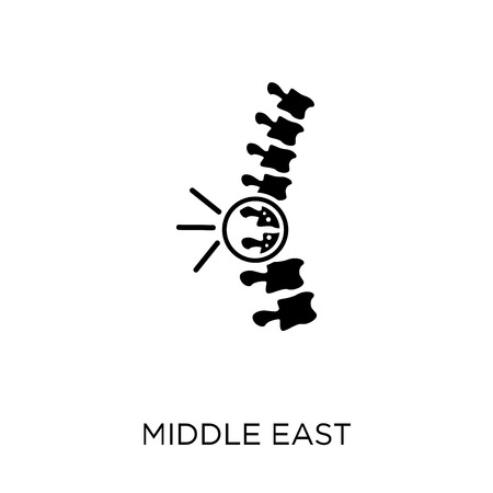 Middle East Respiratory Syndrome (MERS) icon. Middle East Respiratory Syndrome (MERS) symbol design from Diseases collection. Simple element vector illustration on white background.のイラスト素材