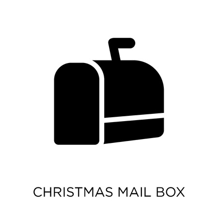 christmas mail box icon. christmas mail box symbol design from Christmas collection. Simple element vector illustration on white background.のイラスト素材