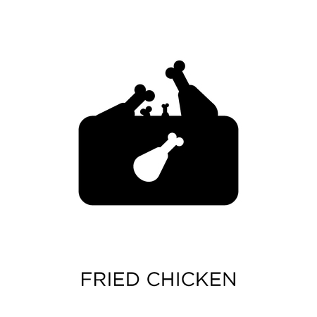 Fried chicken icon. Fried chicken symbol design from Restaurant collection. Simple element vector illustration on white background.のイラスト素材