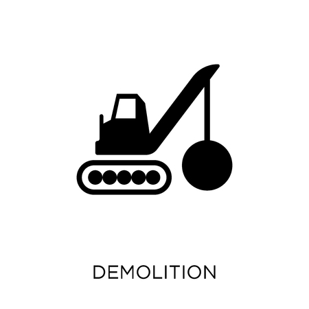 Demolition icon. Demolition symbol design from Construction collection. Simple element vector illustration on white background.のイラスト素材