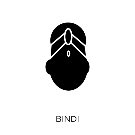 Bindi icon. Bindi symbol design from India collection. Simple element vector illustration on white background.のイラスト素材