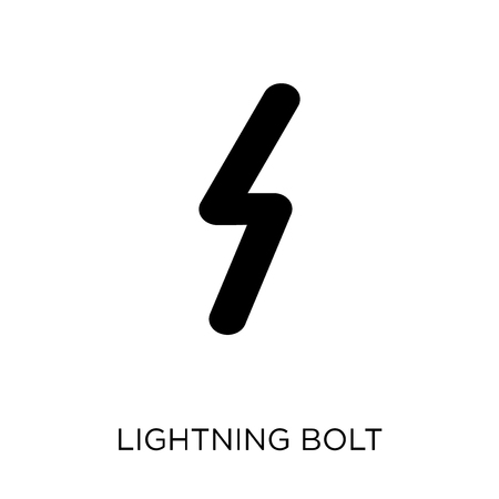 Lightning bolt polygonal icon. Lightning bolt polygonal symbol design from Geometry collection. Simple element vector illustration on white background.のイラスト素材