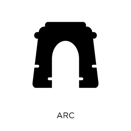 Arc icon and symbol design. Simple element vector illustration on white background.のイラスト素材