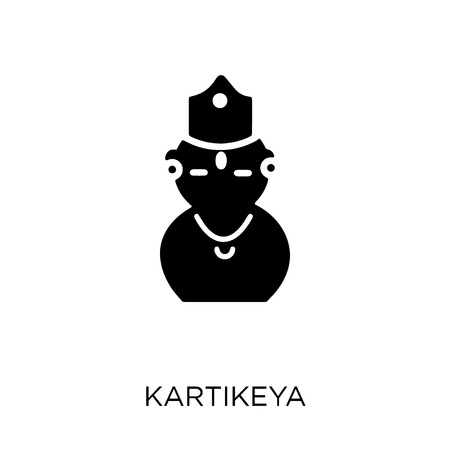 Kartikeya icon. Kartikeya symbol design from India collection. Simple element vector illustration on white background.のイラスト素材