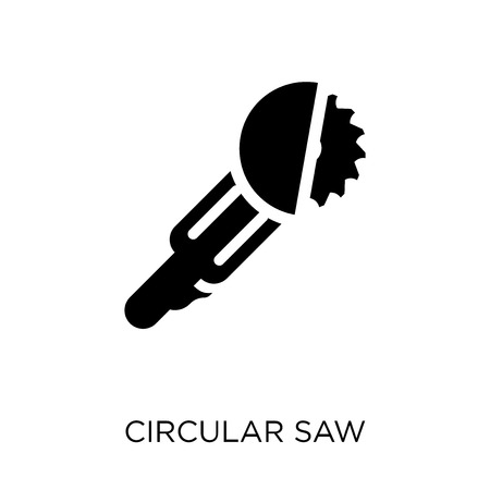 Circular saw icon. Circular saw symbol design from Construction collection. Simple element vector illustration on white background.のイラスト素材