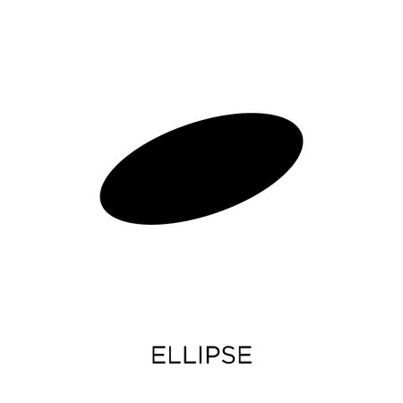 Ellipse icon. Ellipse symbol design from Geometry collection. Simple element vector illustration on white background.のイラスト素材