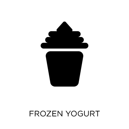 Frozen yogurt icon. Frozen yogurt symbol design from Restaurant collection. Simple element vector illustration on white background.のイラスト素材