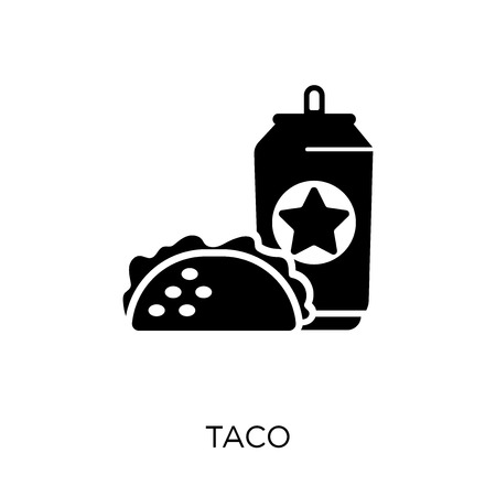 Taco icon. Taco symbol design from United states of america collection. Simple element vector illustration on white background.のイラスト素材