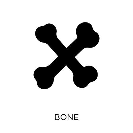 Bone icon and symbol. Simple element vector illustration on white background.のイラスト素材
