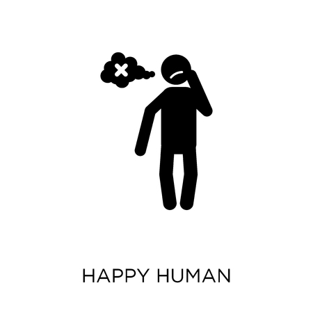 happy human icon. happy human symbol design from Feelings collection. Simple element vector illustration on white background.のイラスト素材