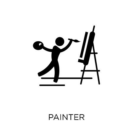 Painter icon. Painter symbol design from Professions collection. Simple element vector illustration on white background.のイラスト素材
