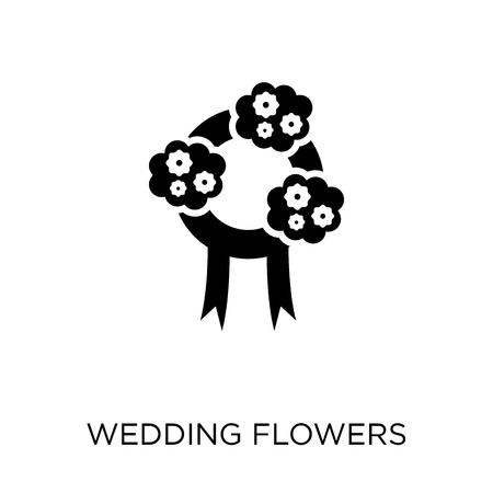 wedding flowers icon. wedding flowers symbol design from Wedding and love collection. Simple element vector illustration on white background.のイラスト素材