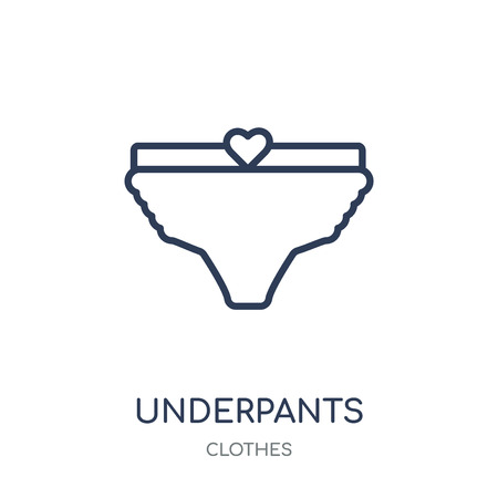 Underpants icon. Underpants linear symbol design from Clothes collection. Simple outline element vector illustration on white background.のイラスト素材