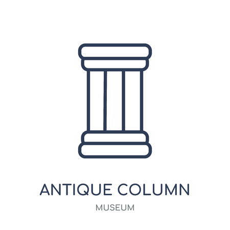antique Column icon. antique Column linear symbol design from Museum collection. Simple outline element vector illustration on white background.のイラスト素材