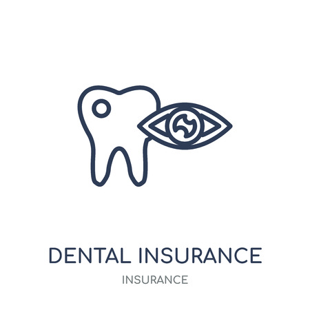 dental insurance icon. dental insurance linear symbol design from Insurance collection.のイラスト素材