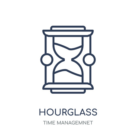 Hourglass icon. Hourglass linear symbol design from Time managemnet collection.