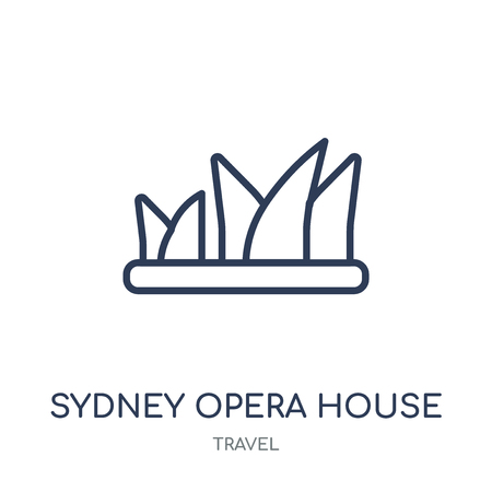 Sydney opera house icon. Sydney opera house linear symbol design from Travel collection. Simple outline element vector illustration on white background.のイラスト素材