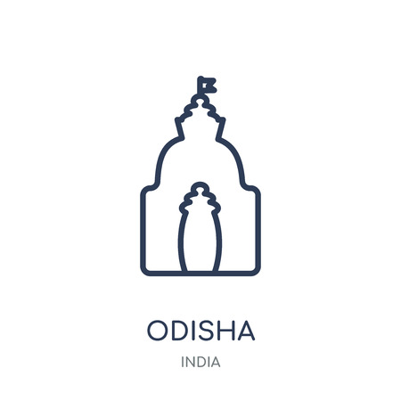 odisha icon. odisha linear symbol design from India collection. Simple outline element vector illustration on white background.のイラスト素材