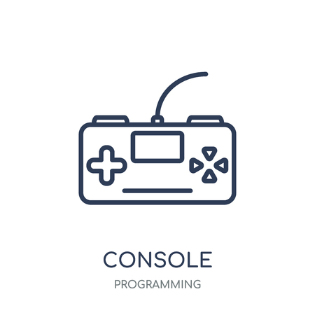 Console icon. Console linear symbol design from Programming collection. Simple outline element vector illustration on white background.のイラスト素材