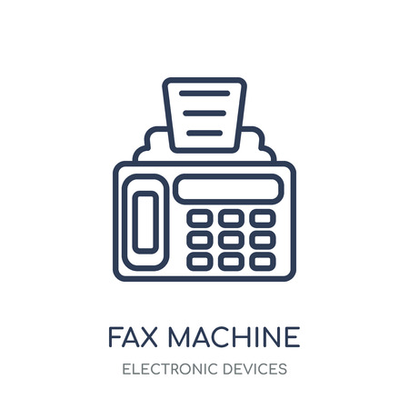 Fax Machine icon. Fax Machine linear symbol design from Electronic devices collection.のイラスト素材