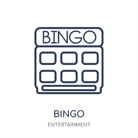 Bingo icon. Bingo linear symbol design from Entertainment collection.のイラスト素材