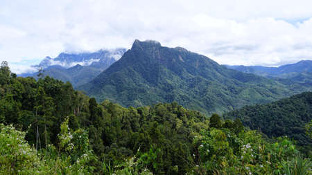 View of the Mount Nungkok located in Sabah, Malaysia.の写真素材