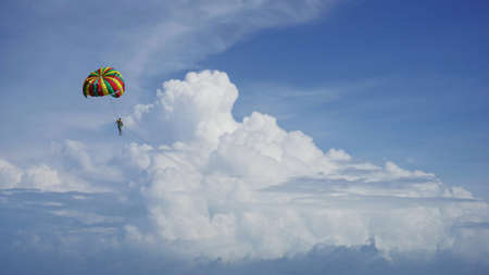 Beautiful day scenery at the beach located in Phuket, Thailand.の写真素材