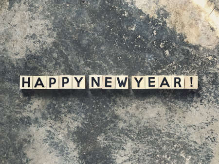New Year Concept - HAPPY NEW YEAR written on wooden blocks.の写真素材