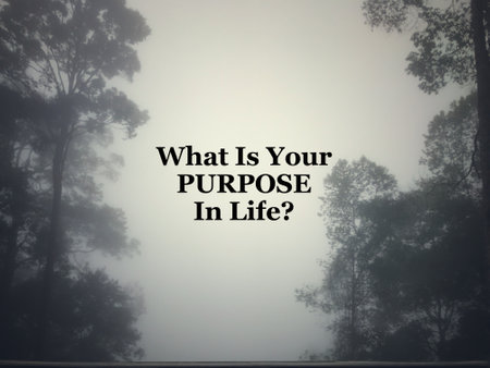 Motivational and inspirational wording. What Is Your Purpose In Life. Written on blurred vintage style background.の写真素材