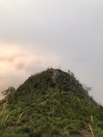 View of hill located in Berekeh, Perak, Malaysia.の写真素材