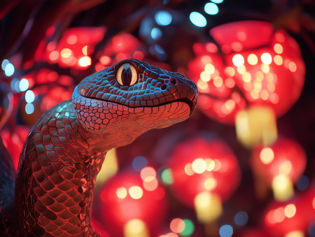 Snake zodiac Lunar new year 2025の素材