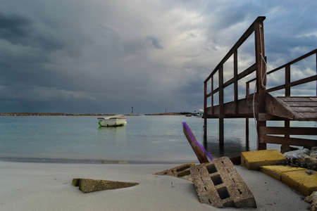 BOAT INTO WINDの写真素材