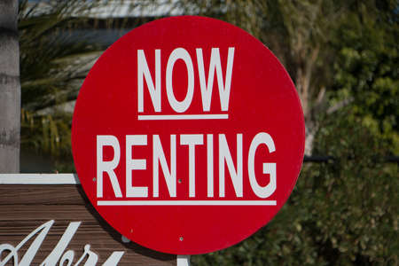Now Renting Signの写真素材