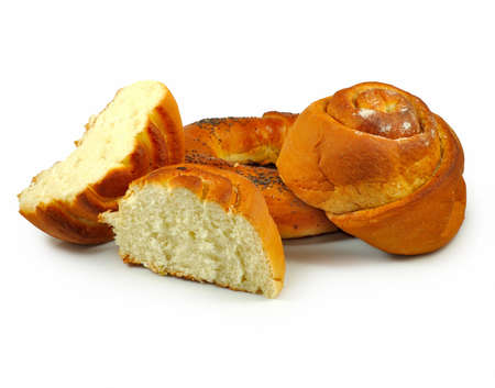 Isolated image of a buns on a white backgroundの写真素材