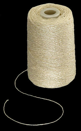 Isolated image of thread  on a black backgroundの写真素材