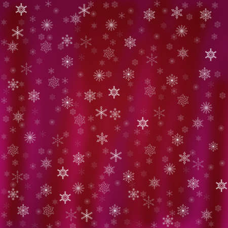 snowflakes on a red backgroundの写真素材