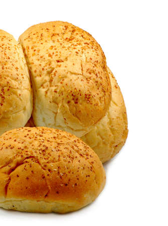 Isolated image of buns on a white backgroundの写真素材